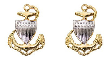 Coast Guard Metal Collar Device: E7 Chief Petty Officer- pair