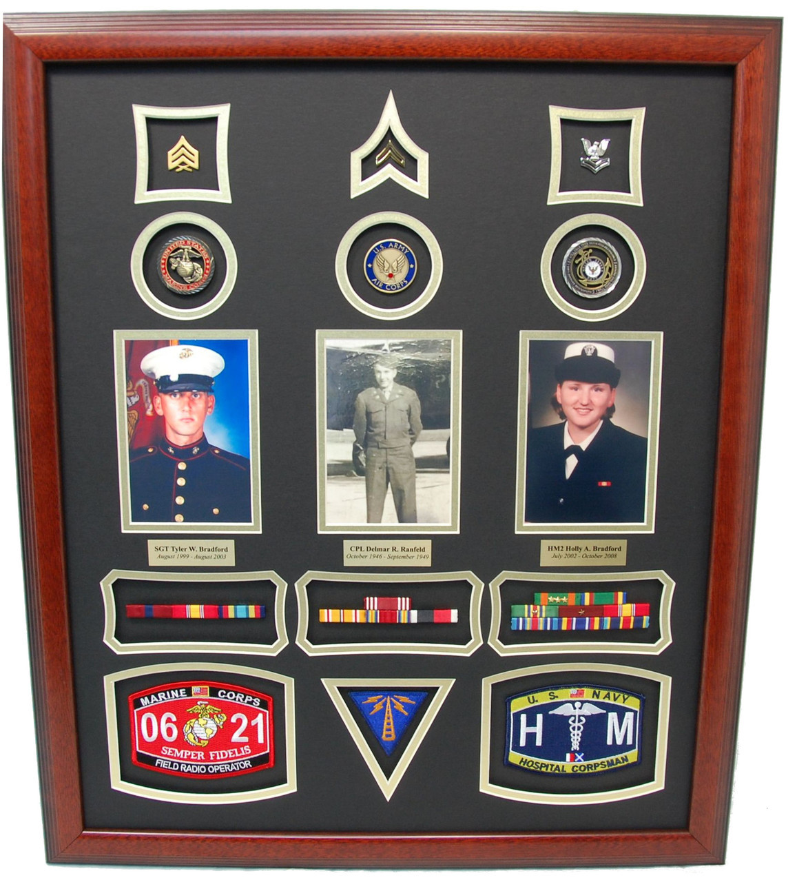 Military Generations Shadow Display - Military Memories and More