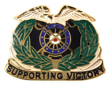Army Corps Crest: Quartermaster - Supporting Victory- each