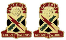 Army Crest: 108th Air Defense Artillery - Deeds Above Words- pair