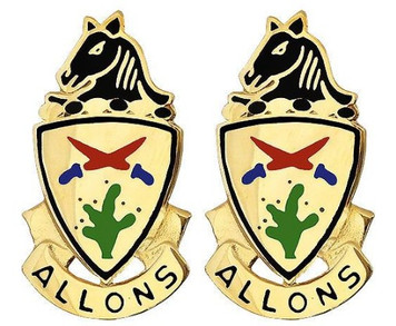 Army Crest: 11th Armored Cavalry – Allons- pair