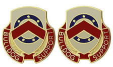 Army Crest: 125th Support Battalion - Bulldog Support- pair
