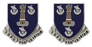 Army Crest: 295th Infantry Regiment - Todo Por La Patria- pair
