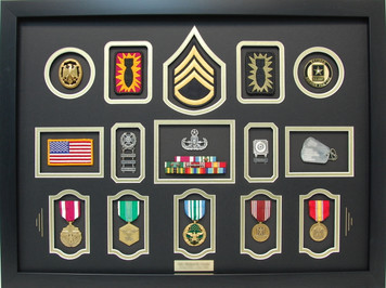 US Army Retirement Shadow Box Display