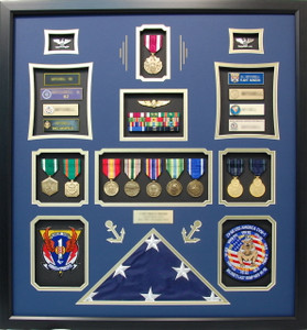 US Navy Flight Surgeon Shadow Box Display