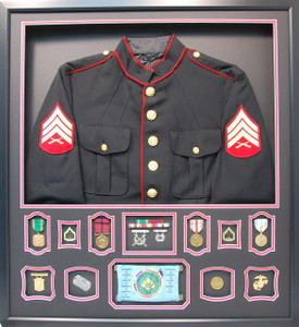USMC Half Blouse Shadow Box Display