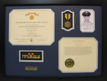 USAF Vietnam Veteran Shadow Box with Certificate and Citation