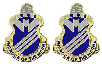 Army Crest: 38th Infantry Regiment - The Rock of The Marne- pair