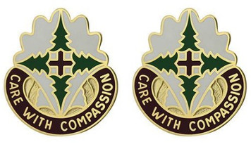 Army Crest: Madigan Army Medical Center - Care with Compassion- pair