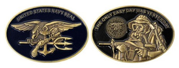 Coin: Navy Seal with Trident Oval