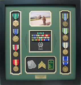 US Army Sgt Shadow Box Display w/Photo