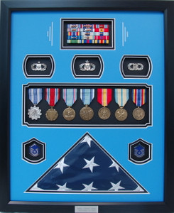 USAF Flag Shadow Box Display