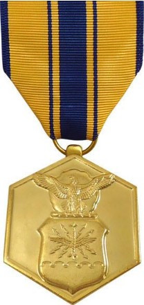 Full Size Medal: Air Force Commendation - 24k Gold Plated