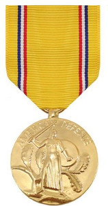 Full Size Medal: American Defense Service - 24k Gold Plated