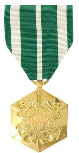 Full Size Medal: Coast Guard Commendation - 24k Gold Plated