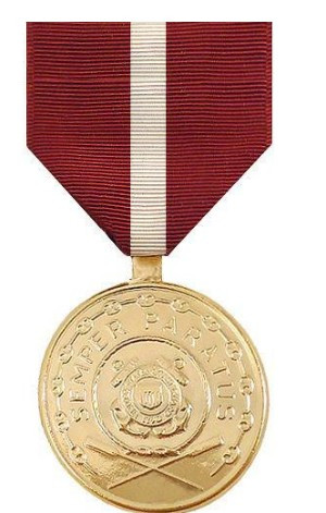 Full Size Medal: Coast Guard Good Conduct - 24k Gold Plated