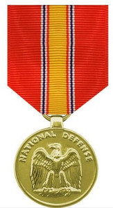 Full Size Medal: National Defense - 24k Gold Plated