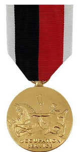 Full Size Medal: Navy and Coast Guard WWII Occupation - 24k Gold Plated