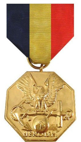 Full Size Medal: Navy and Marine Medal - 24k Gold Plated