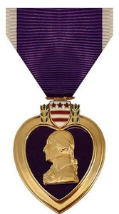 Full Size Medal: Purple Heart - 24k Gold Plated