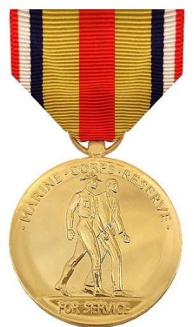 Full Size Medal: Selected Marine Corps Reserve - 24k Gold Plated