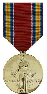 Full Size Medal: WWII Victory - 24k Gold Plated