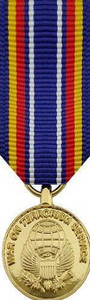 Global War On Terrorism Service Miniature Medal- 24k Gold Plated 