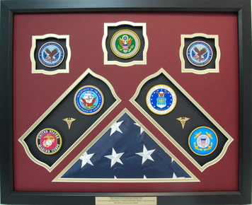 Department of Veterans Affairs Retirement Shadow Box Display