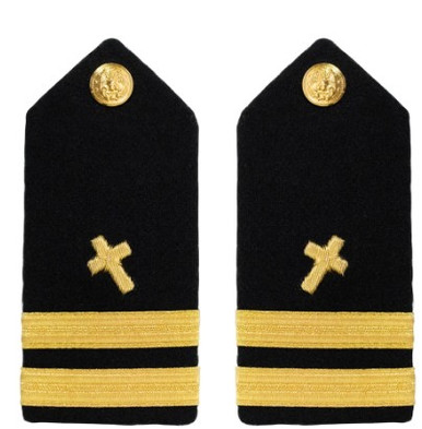 Navy Lieutenant Hard Shoulder Board- Christian Chaplain – female