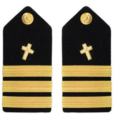 Navy Commander Hard Shoulder Board- Christian Chaplain 