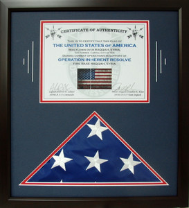 4'x6' Cotton Flag with Certificate Display Frame