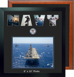 15" x 16" Navy Landscape Photo Font Frame