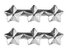 Ribbon Attachment 3/16” Three Star Silver – pair