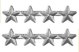 Ribbon Attachment 3/16” Four Star Silver – pair 