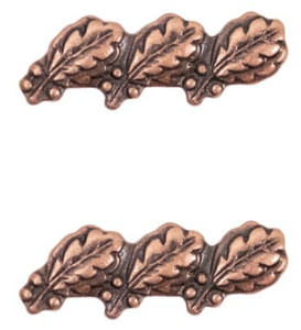 Ribbon Attachment 5/16” Three Oak Leaf Bronze Cluster - pair     