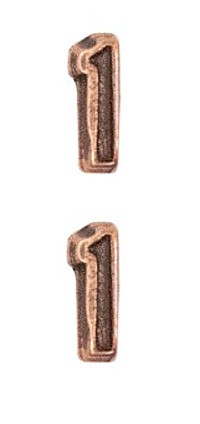 Ribbon Attachments Number 1 – bronze - pair