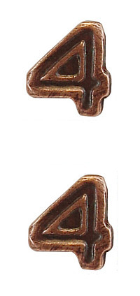 Ribbon Attachments Number 4 – bronze - pair