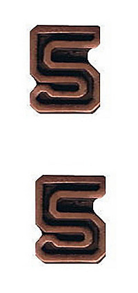 Ribbon Attachments Number 5 – bronze - pair