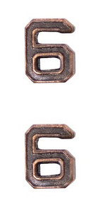 Ribbon Attachments Number 6 – bronze - pair