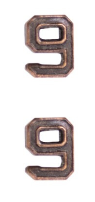Ribbon Attachments Number 9 – bronze - pair