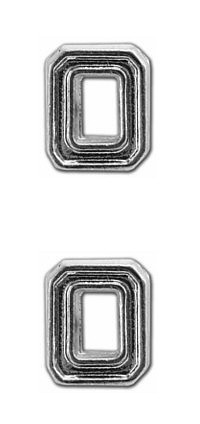 Ribbon Attachments Number 0 – silver - pair