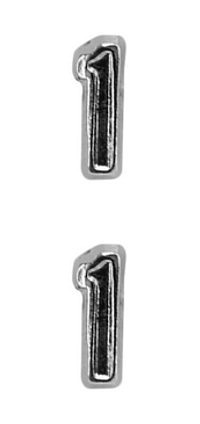 Ribbon Attachments Number 1 – silver - pair