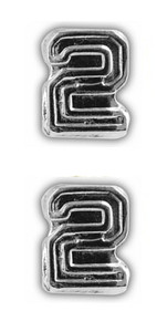Ribbon Attachments Number 2 – silver - pair