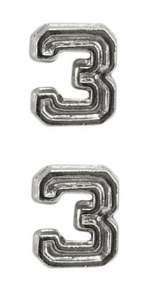 Ribbon Attachments Number 3 – silver - pair