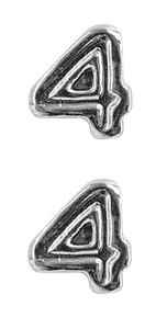 Ribbon Attachments Number 4 – silver - pair