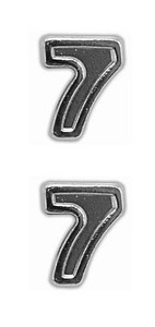 Ribbon Attachments Number 7 – silver - pair