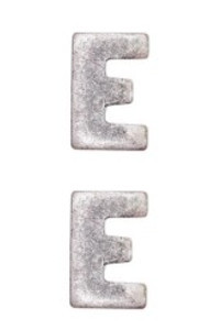 Ribbon Attachment Letter E – The Navy E Ribbon - silver - pair