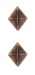 Ribbon Attachments Diamond – bronze – pair