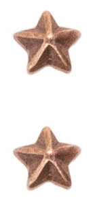 Miniature Medal Attachment 1/8 inch One Star- bronze - pair