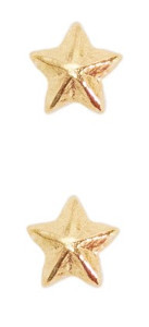 Miniature Medal Attachment 1/8 inch One Star – gold - pair